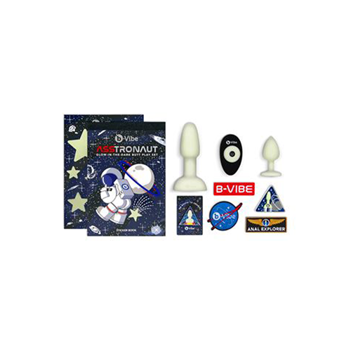 b-Vibe - Asstronaut - 10-delige glow in the dark buttplug set